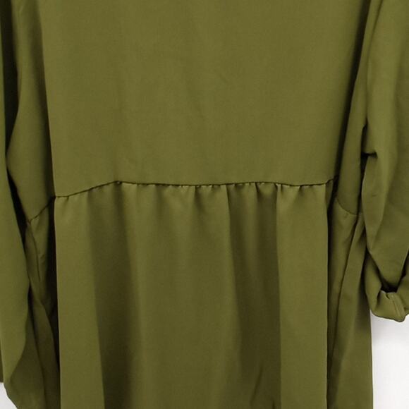 Yoins Women's Olive Green Hi Low Adjustable Sleeves Top Size  3 XL - Picture 8 of 11
